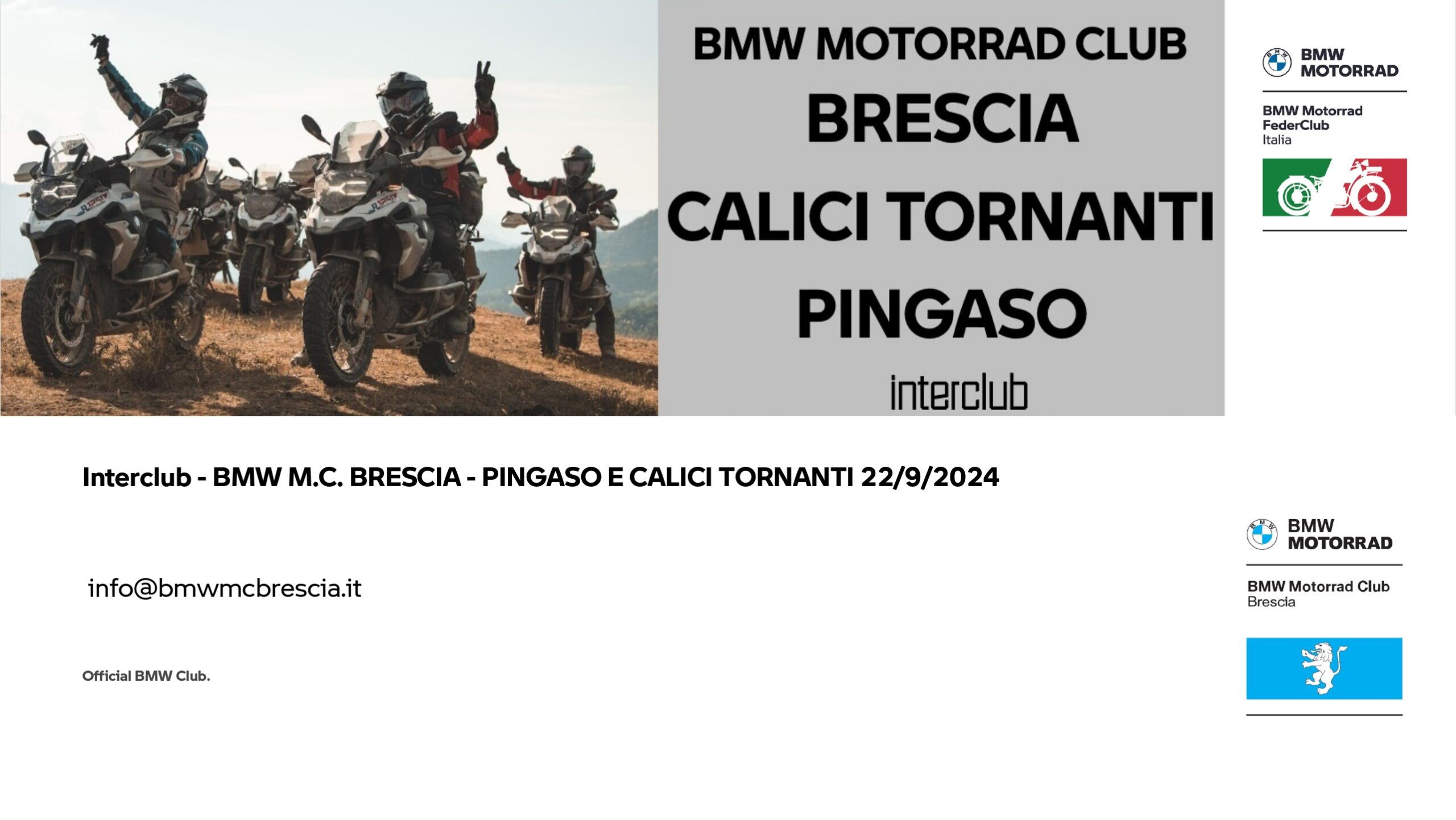Interclub – BMW M.C. BRESCIA – PINGASO E CALICI TORNANTI